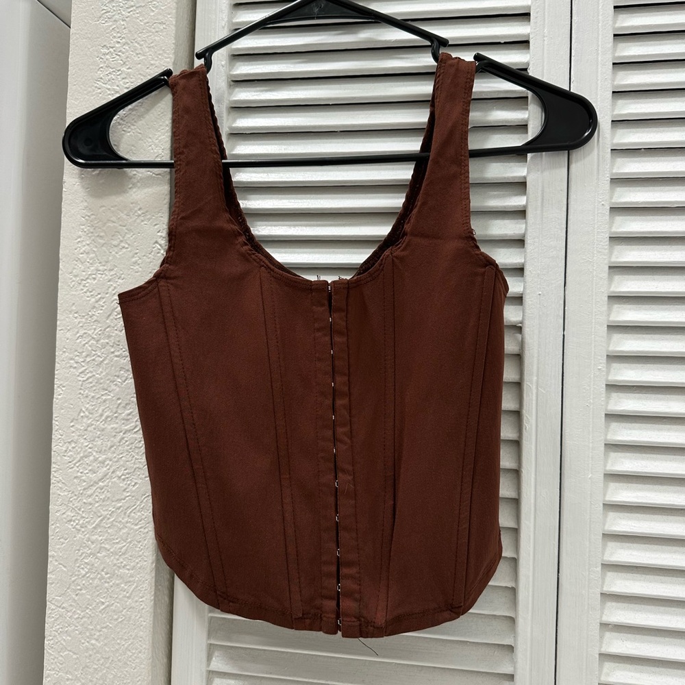Brown Sleeveless Women's Top